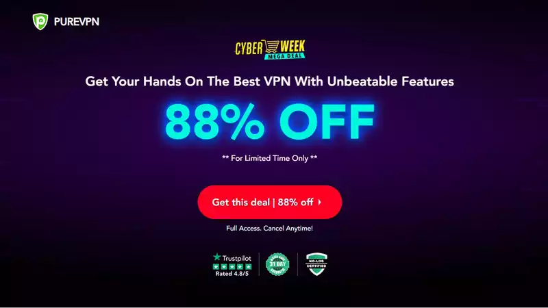 PureVPN still has the cheapest VPN deal at a staggeringち119/pm with our exclusive code