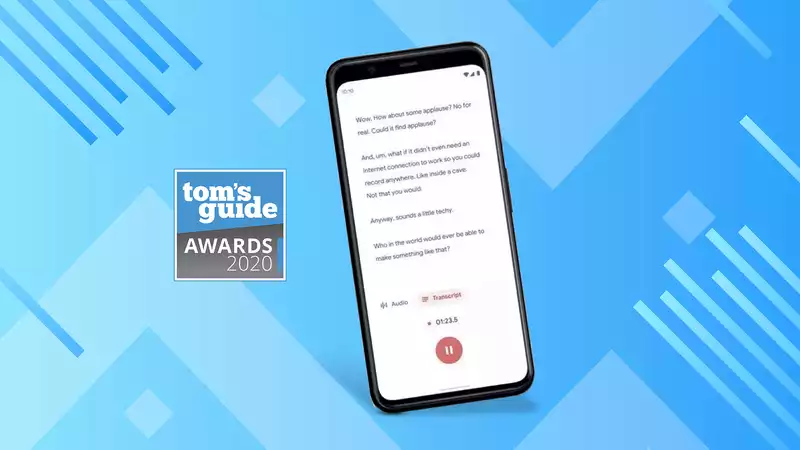 Google Recorder Wins Top App Honors at Toms Guide Awards 2020