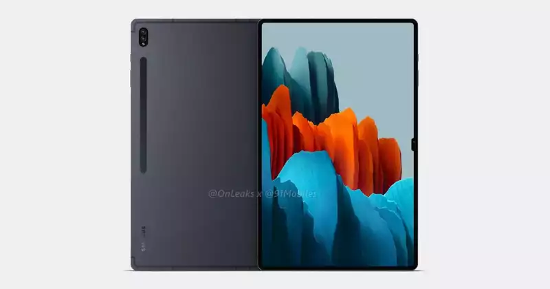 Samsung Galaxy Tab S8 Ultra Rendering features a horrible notch