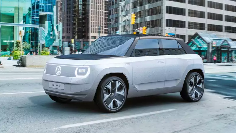 VW ID.LIFE concept has a built-in projector and game console.