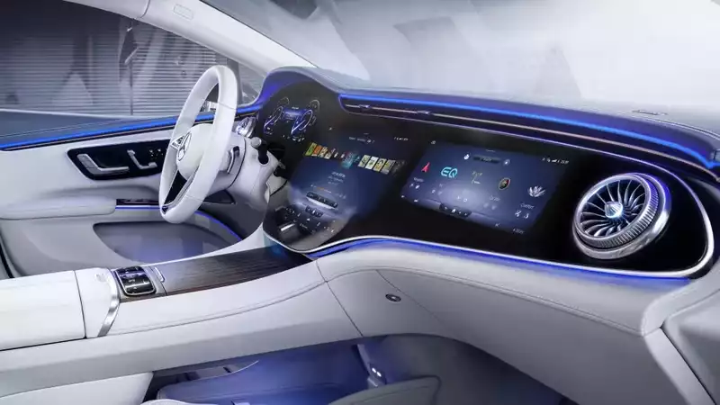 The interior of the Mercedes EQS looks like the EV of the future — it's all about hyperscreens