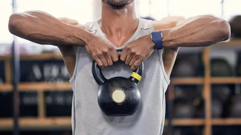 Kettlebell upright rows 50 times daily for one week.