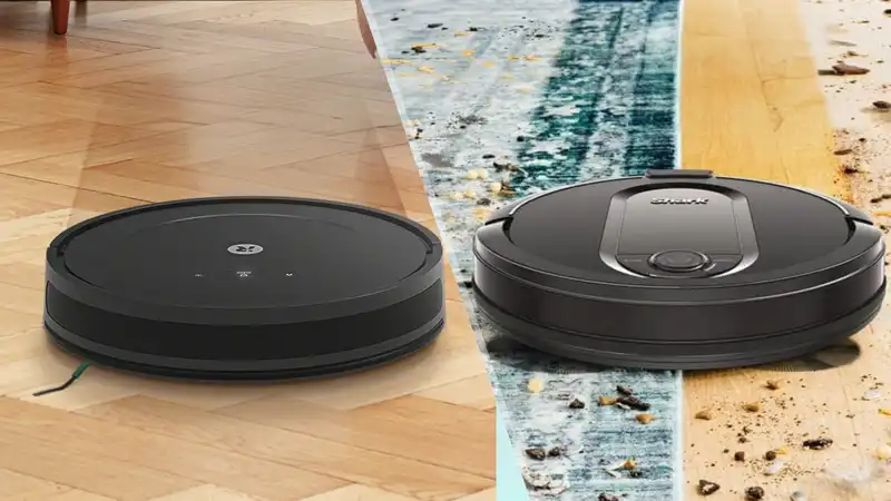 A comparison of the Roomba Combo Essentials and inexpensive robot vacuums is shown below.