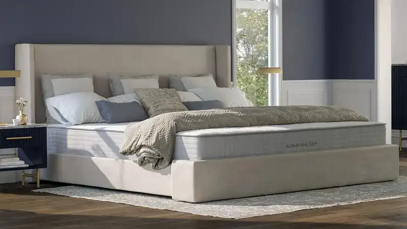 Nolah has released a large Alaskan king mattress, and it's already on sale — you'll need a huge bedroom for this.