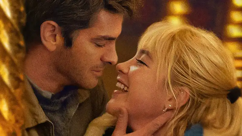 The trailer for A24's "We Live in Time" featuring Andrew Garfield and Florence Pugh is now available.